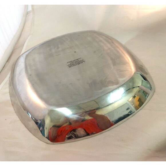 Simplydesignz  Bodoni Collection Handcrafted Aluminum Turquoise enamel 14" Sq - Picture 5 of 7